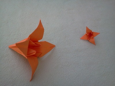 Origami flowers: Lilly - Flores de papel: Lirio