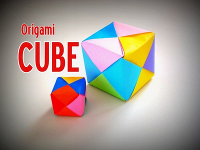 Origami - How to make a colourful CUBE
