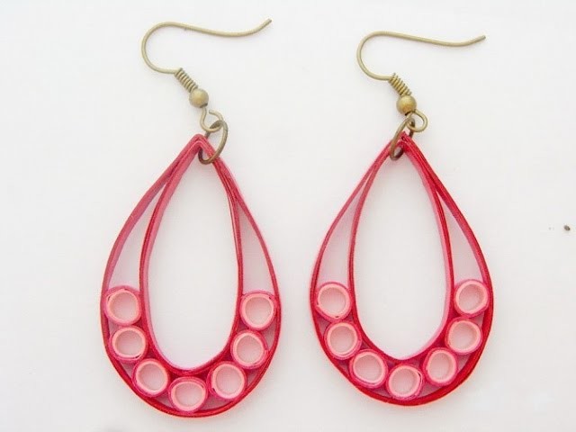 PAPER EARRINGS - How to make Simple Quilling Earrings Using Paper - Making Tutorial