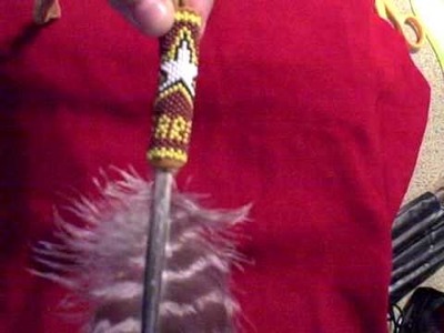 Peyote Beaded Feather US Army
