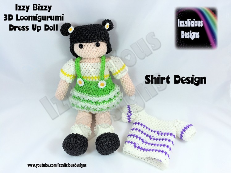 Rainbow Loom Loomigurumi Izzy Bizzy Doll - T Shirt - crochet hook only