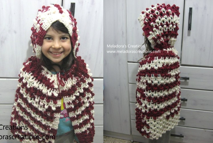 Red Riding Hood Cape and Hood - Left Handed Crochet Tutorial