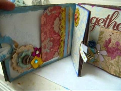 Scrapbooking-Eclectic and Colorful Paper Bag Mini Album (Day 2)