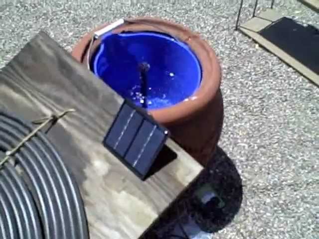 Solar Powered Water Fountain - simple DIY water feature (for pond.birdbath or other display)