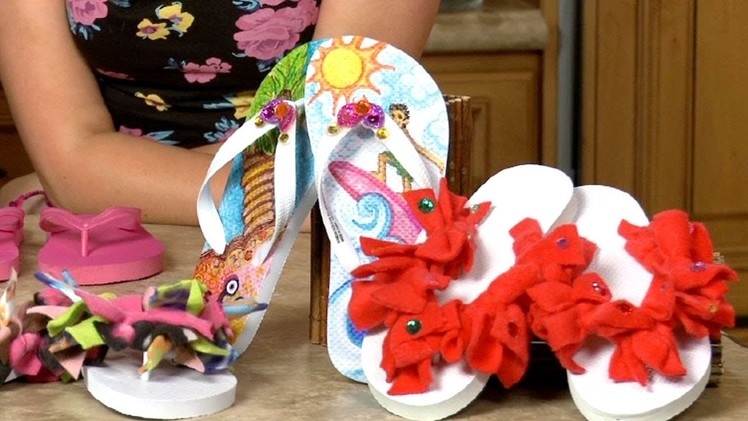 Sophie's World: Decorating flip-flops (Introducing Hanna!)