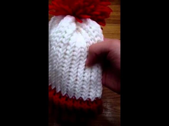 Wheres Waldo hat made with Knitting Looms