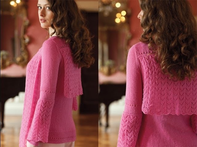 #13 Lace Overlay Cardigan, Vogue Knitting Early Fall 2013