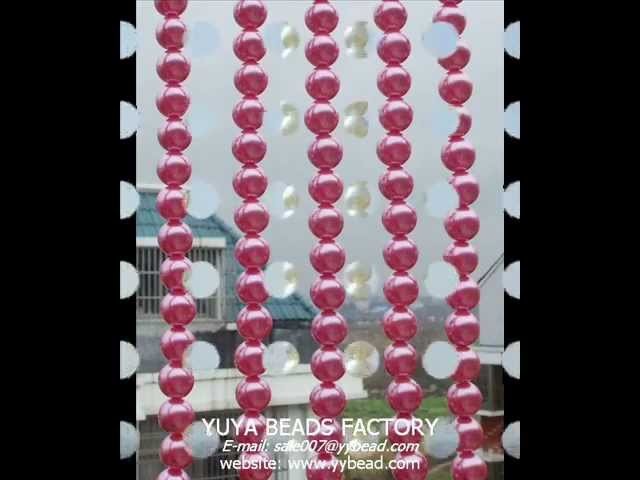ABS Pearl Bead Chain Curtains with Shining Light