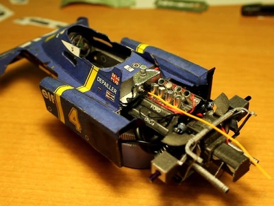 Accurate Tyrrell P34 F1 paper model - Making of