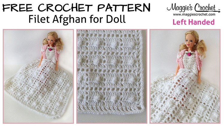 Baby Doll Filet Afghan Free Crochet Pattern - Left Handed