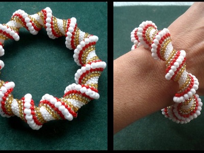 Beading4perfectionists : Cellini spiral done with regular and miyuki seedbeads beading tutorial