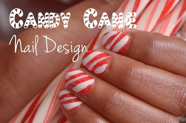 Candy cane nail art for short nails! | Nik Scott