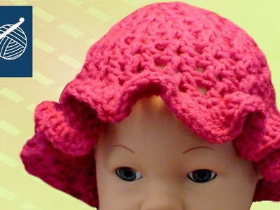 CROCHET BABY CAP CIPRESO WITH RUFFLE - Left Hand Crochet Geek