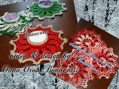Crochet candle holder or Christmas coaster