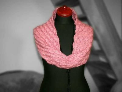Crochet neck warmer, crochet circle scarf