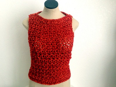 Crochet Sleeveless Sweater by Africancrab