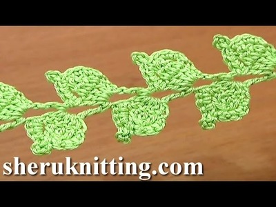 Crochet Twig Branch Cord Leaves Tutorial 39 Double Crochet Decrease