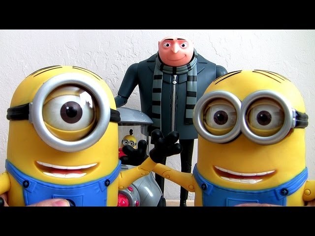 Despicable Me 2 Toys New Fart Toy Action Figure Talking Minion Dave Talking Gru Stuart Car