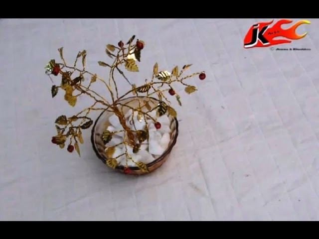 DIY How to make Wire Tree from GOLDEN LEAVES - JK Arts 012