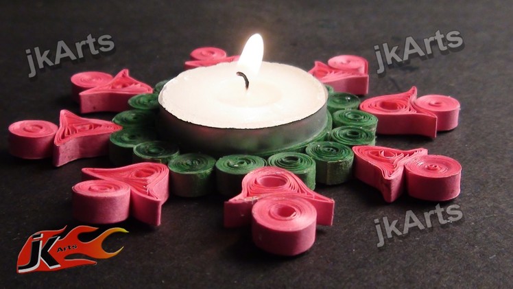 DIY Paper Quilling Candle Holder  JK Arts 331