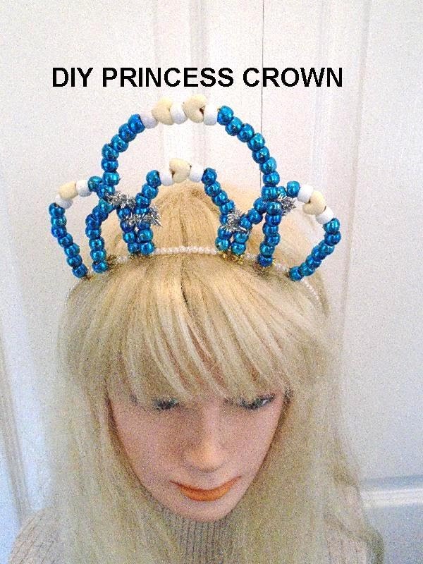 DIY Princess Crown Tiara - Beaded Crown - Halloween - Fairy Princess - Costumes,