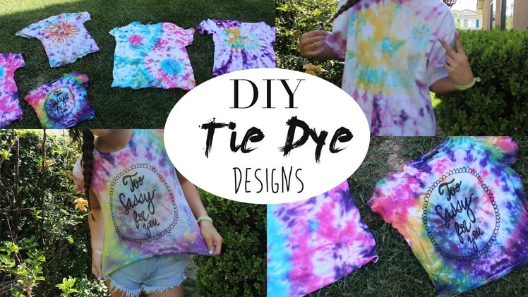 DIY Tie Dye Designs: ☺︎and ☯ !