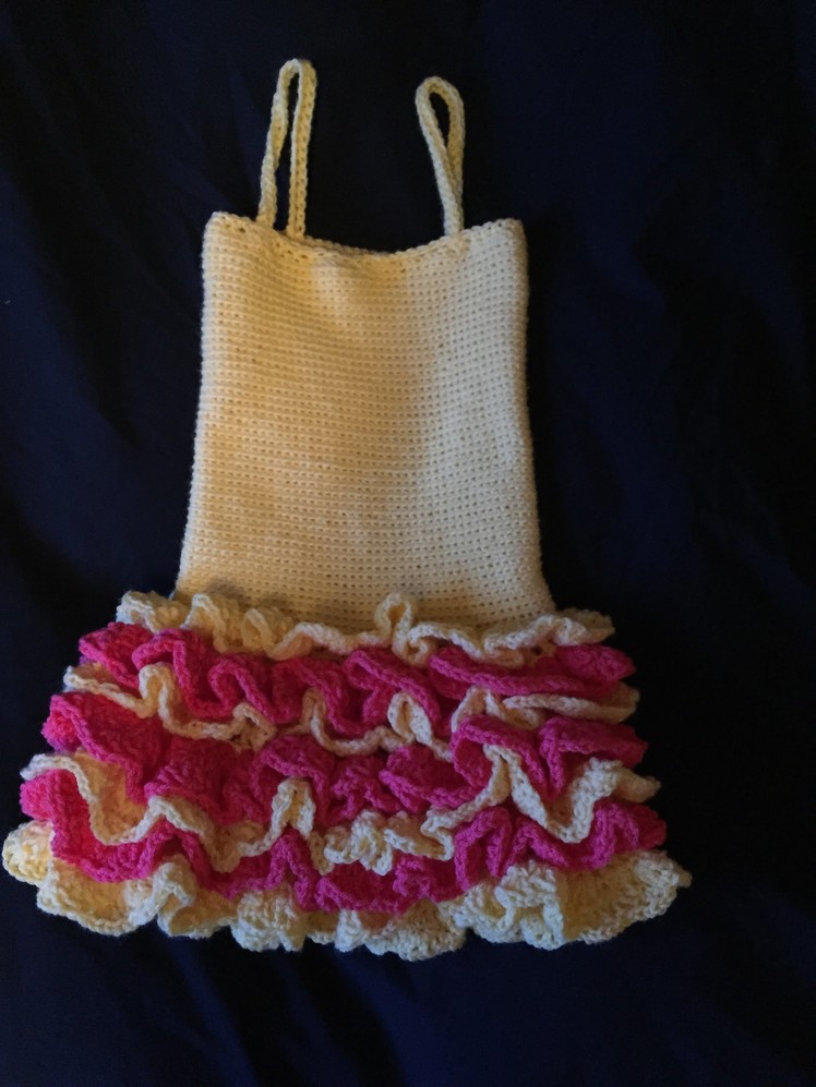 HOW TO CROCHET A DRESS WITH RUFFLE SKIRT