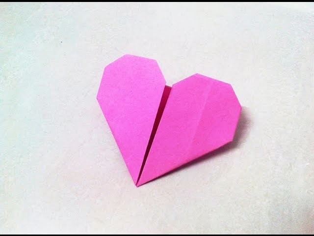 How to make an origami paper heart | Origami. Paper Folding Craft, Videos and Tutorials.