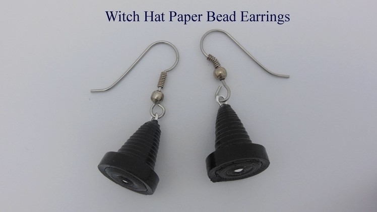 How to Make Paper Bead Witch Hat Earrings
