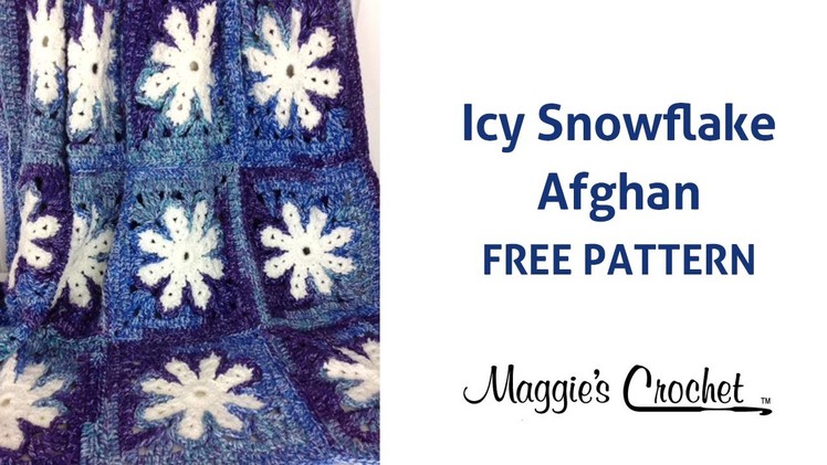 Icy Snowflake Afghan Free Crochet Pattern - Right Handed
