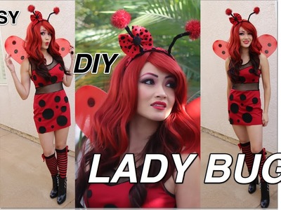 Lady Bug Costume DIY How To (Halloween Costume) $20 NO SEW