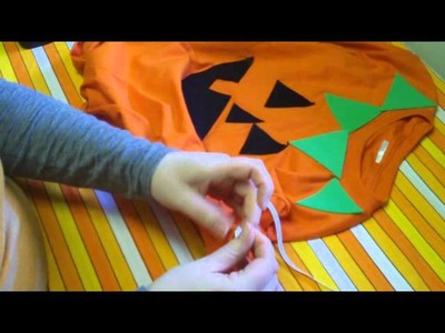 Last Minute Halloween Costume - No Sew Pumpkin