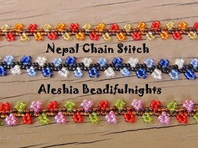Nepal Chain Stitch Beaded Bracelet and Anklet Tutorial