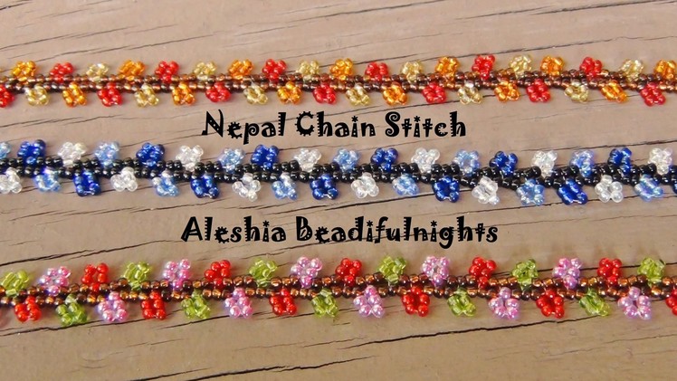 Nepal Chain Stitch Beaded Bracelet and Anklet Tutorial