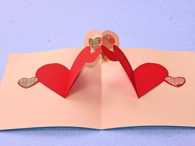Simple pop up heart card tutorial (Valentines day craft for kids)