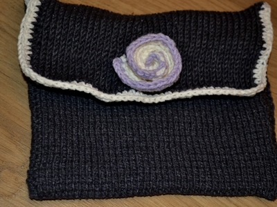 Torebka na szydelku tunezyjskim- 2 sciegi. Tunisian Crochet 2 stitches