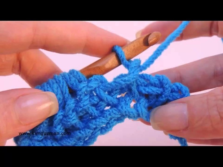 Tunisian Crochet: Purl Stitch (Left Handed)