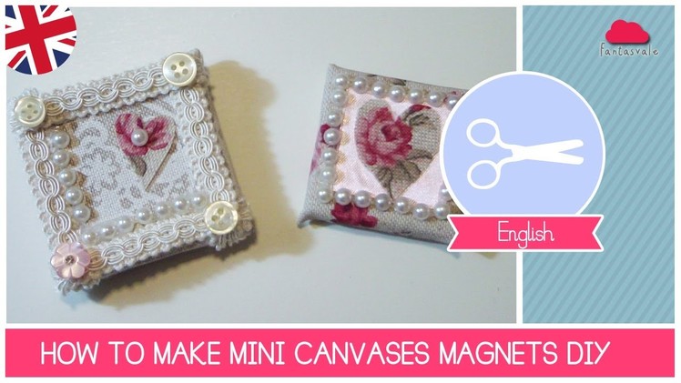 Tutorial HOW TO make mini canvases magnets Valentine's Day gift idea DIY