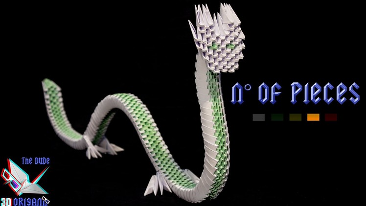 [3D ORIGAMI] Chinese Dragon Tutorial || Decorations.Animals