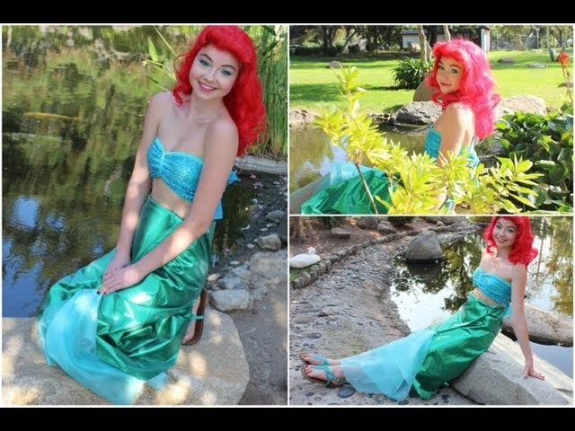 Ariel Halloween DIY Costume, Makeup, & Hair!