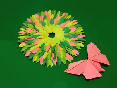 Bright Spring wreath. Easy Paper wreath. House decor. Ideas for Easter