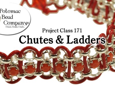 Chutes & Ladders Bracelet (Project Class 171) - Leather & Cupchain