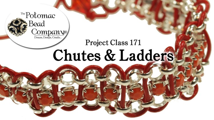 Chutes & Ladders Bracelet (Project Class 171) - Leather & Cupchain
