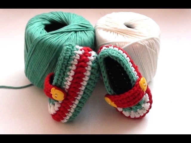 Crochet Toffee Apple Baby Booties by Crochet Hooks You