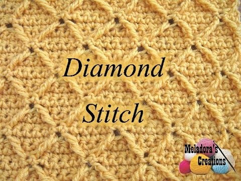 Diamond Stitch - Left Handed Crochet Tutorial