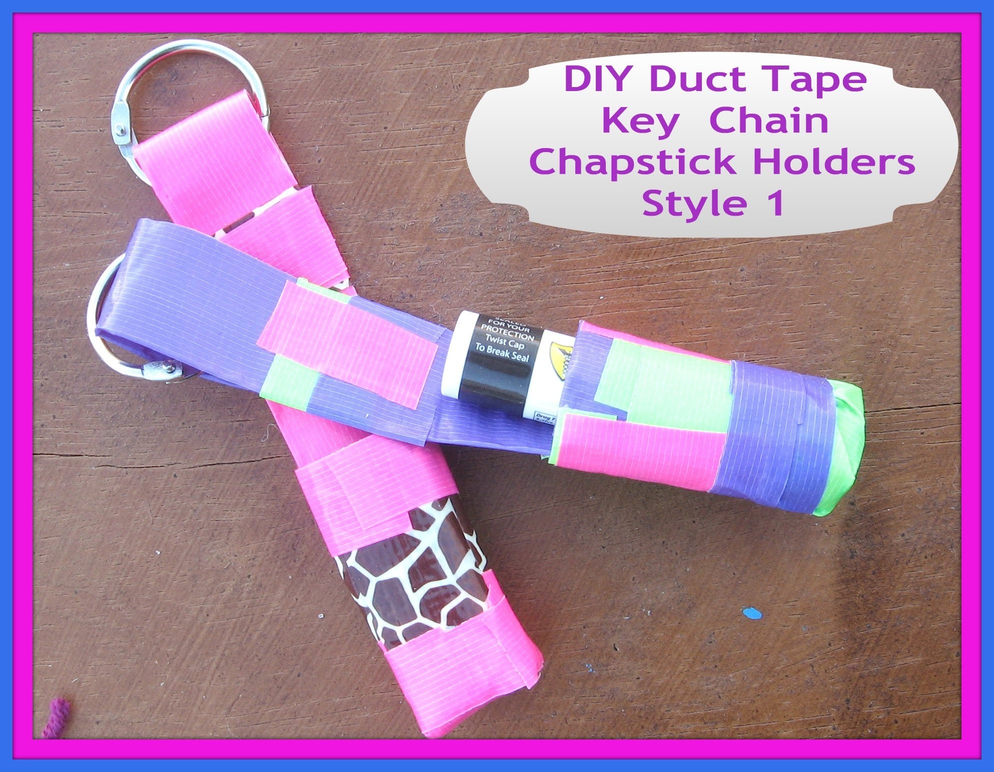 DIY Duct Tape Key Chain Chapstick Holders Style1. How to ...