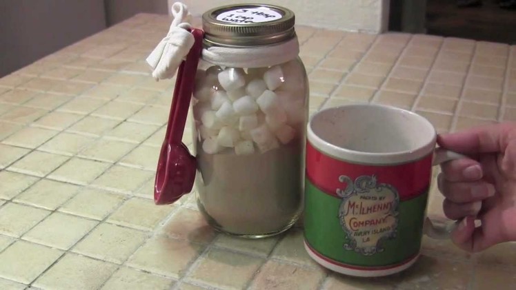 DIY- HOT COCOA MIX JAR GIFT IDEA- how to make - cheap and easy