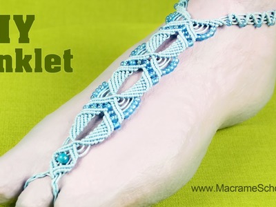 DIY Macramé Anklet - Barefoot Sandal Tutorial