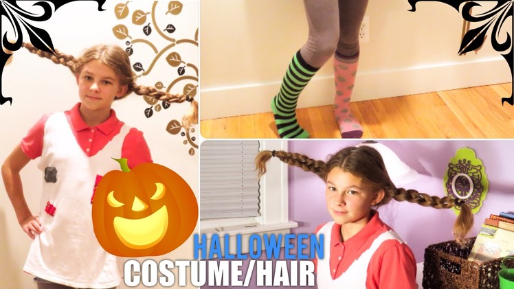 DIY Pippi Longstocking Halloween Costume.Hair Tutorial