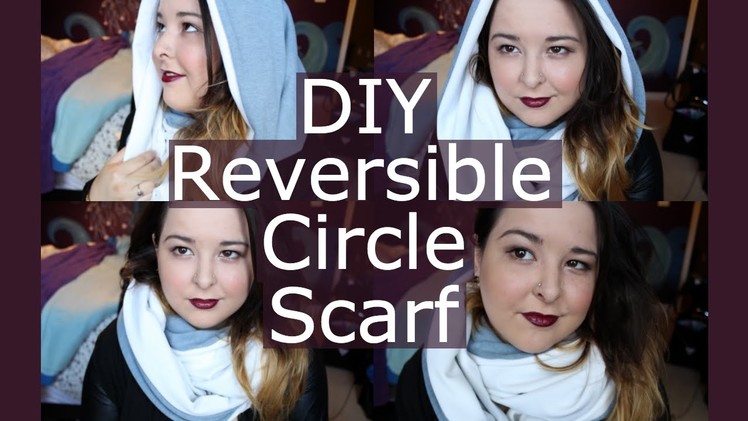 DIY Reversible Circle Scarf with Hood